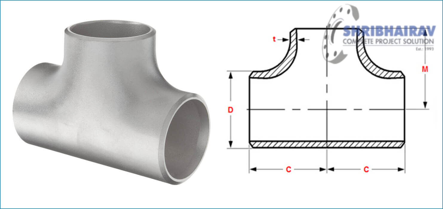 ASME_b16.9 Buttweld Equal Tee